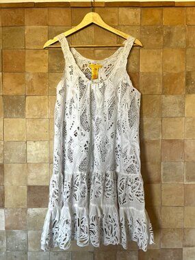 Catherine Malandrino Lace Embroidery Dress White Size 6